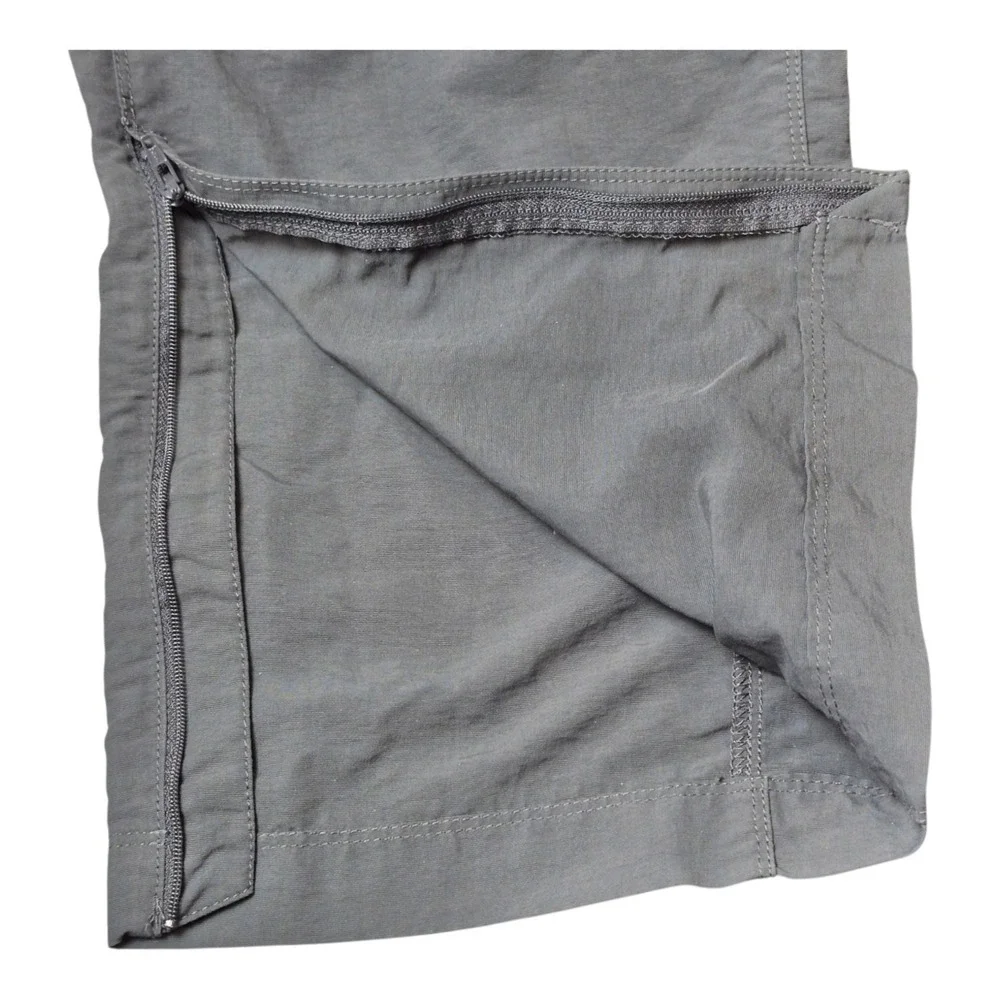The North Face Men's L Convertible Cargo Hiking Pants Gray Zip Off Nylon Outdoor